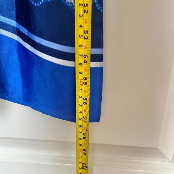 Lauren Ralph Lauren Women's Paisley Caftan Blue & White  M - Picture 9 of 10